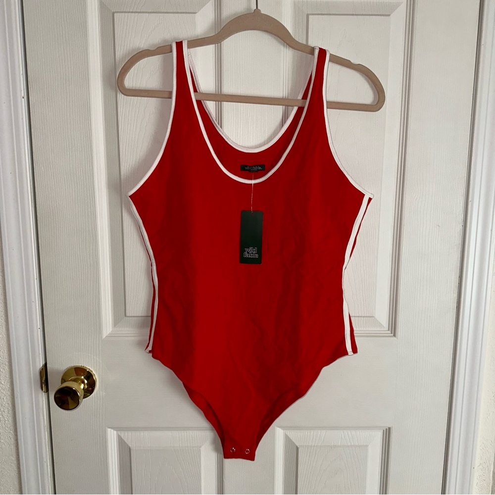 Wild Fable Red Women's Bodysuit Size XL